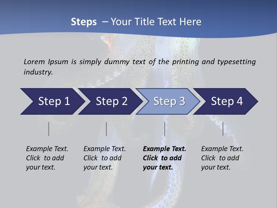 Sea Jewels Art Longfin Squid PowerPoint Template