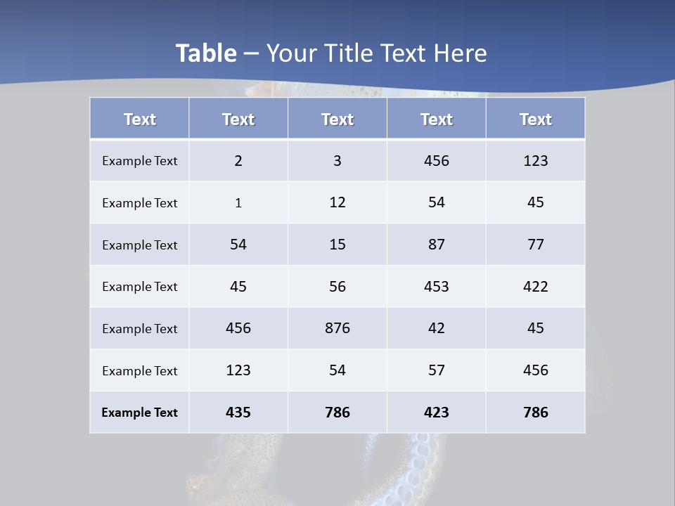 Sea Jewels Art Longfin Squid PowerPoint Template