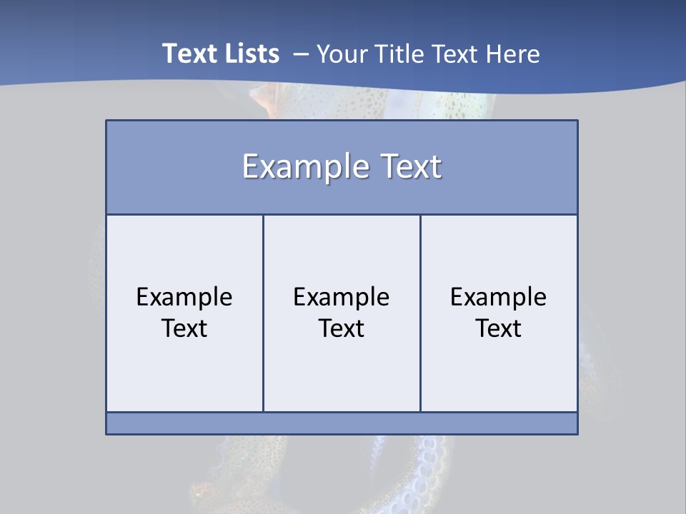 Sea Jewels Art Longfin Squid PowerPoint Template