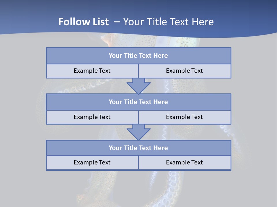 Sea Jewels Art Longfin Squid PowerPoint Template