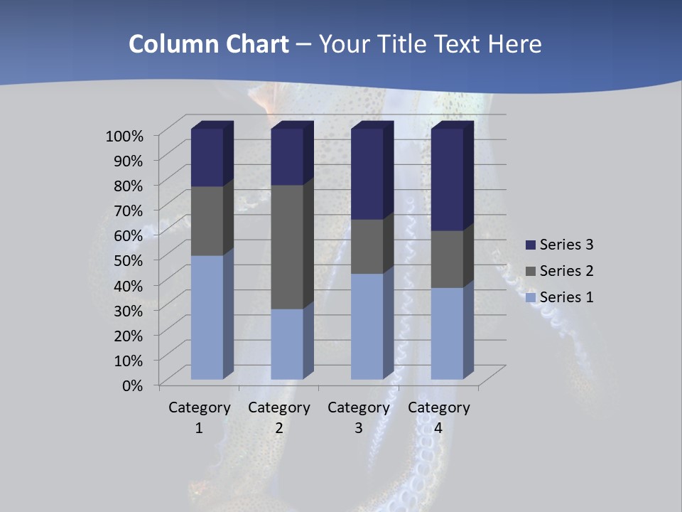 Sea Jewels Art Longfin Squid PowerPoint Template