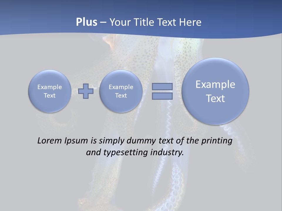 Sea Jewels Art Longfin Squid PowerPoint Template