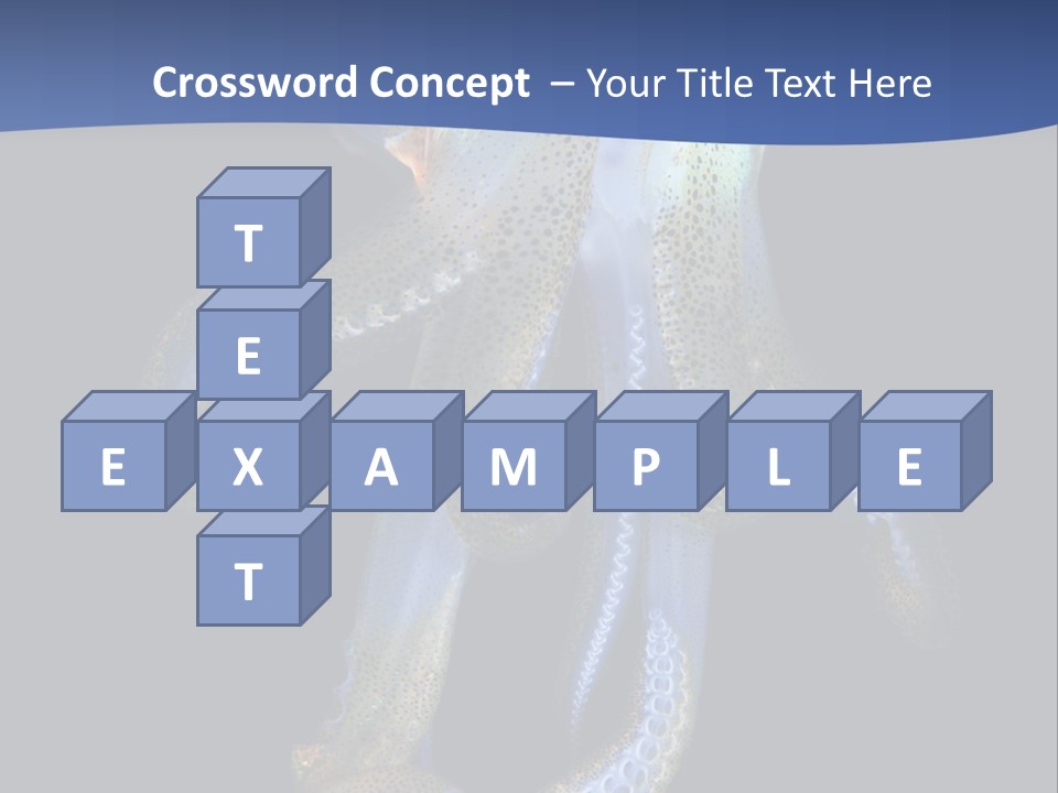 Sea Jewels Art Longfin Squid PowerPoint Template