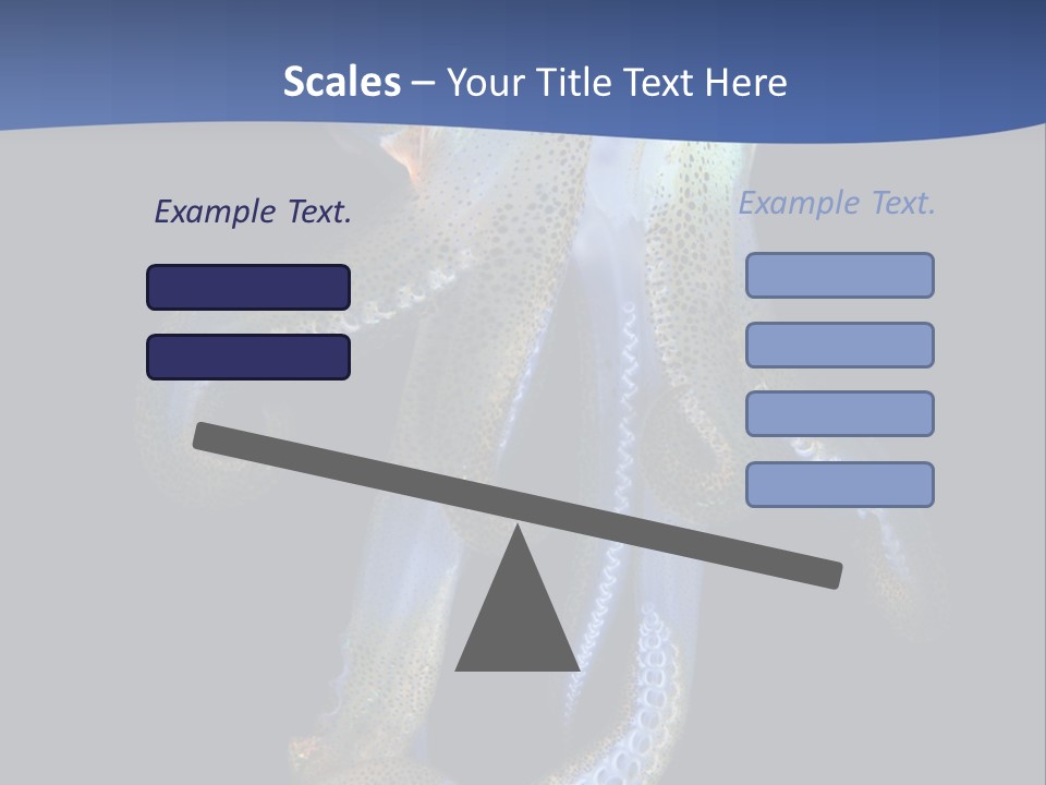 Sea Jewels Art Longfin Squid PowerPoint Template