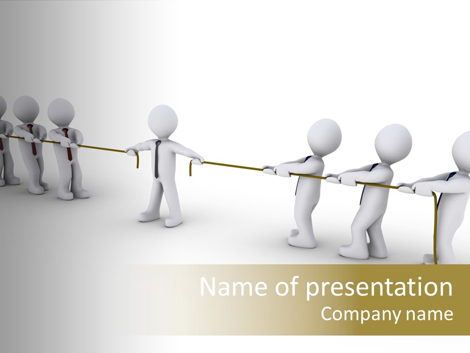 Tie Sales Pulling PowerPoint Template