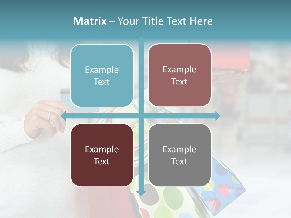 A Woman Holding Shopping Bags And A Credit Card PowerPoint Template