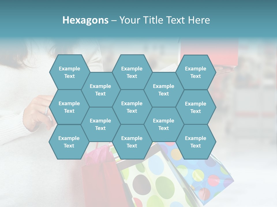 A Woman Holding Shopping Bags And A Credit Card PowerPoint Template