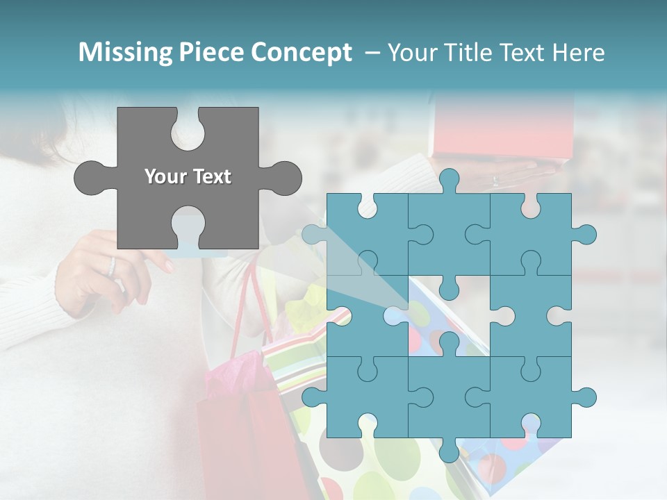 A Woman Holding Shopping Bags And A Credit Card PowerPoint Template