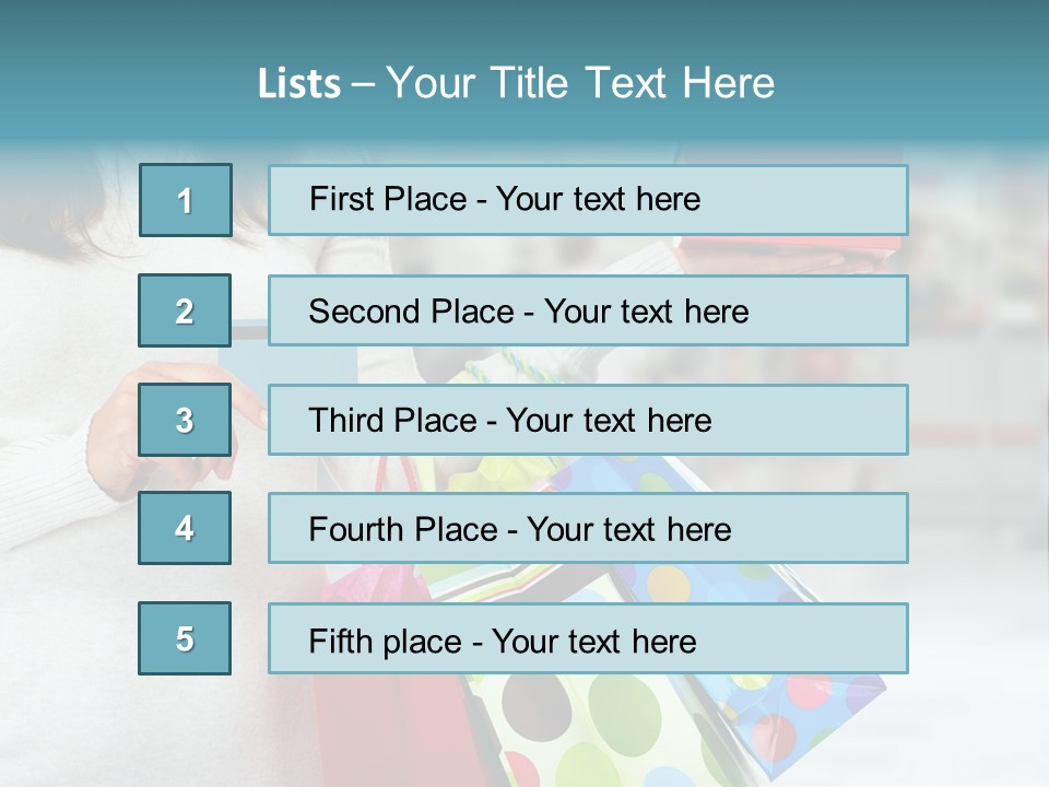 A Woman Holding Shopping Bags And A Credit Card PowerPoint Template