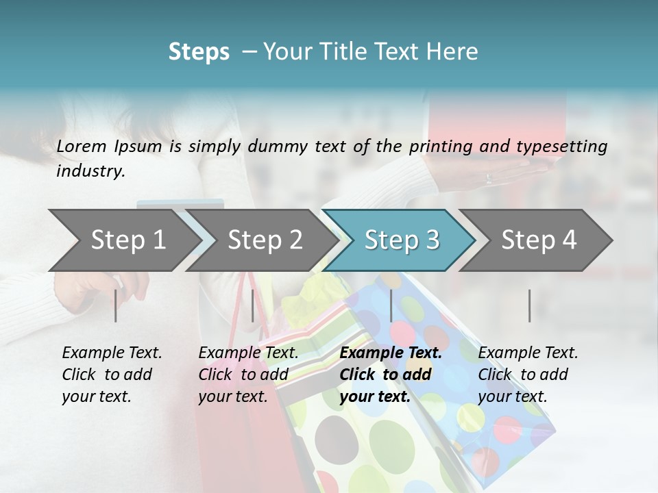 A Woman Holding Shopping Bags And A Credit Card PowerPoint Template