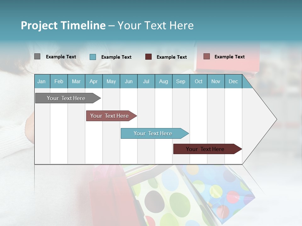 A Woman Holding Shopping Bags And A Credit Card PowerPoint Template