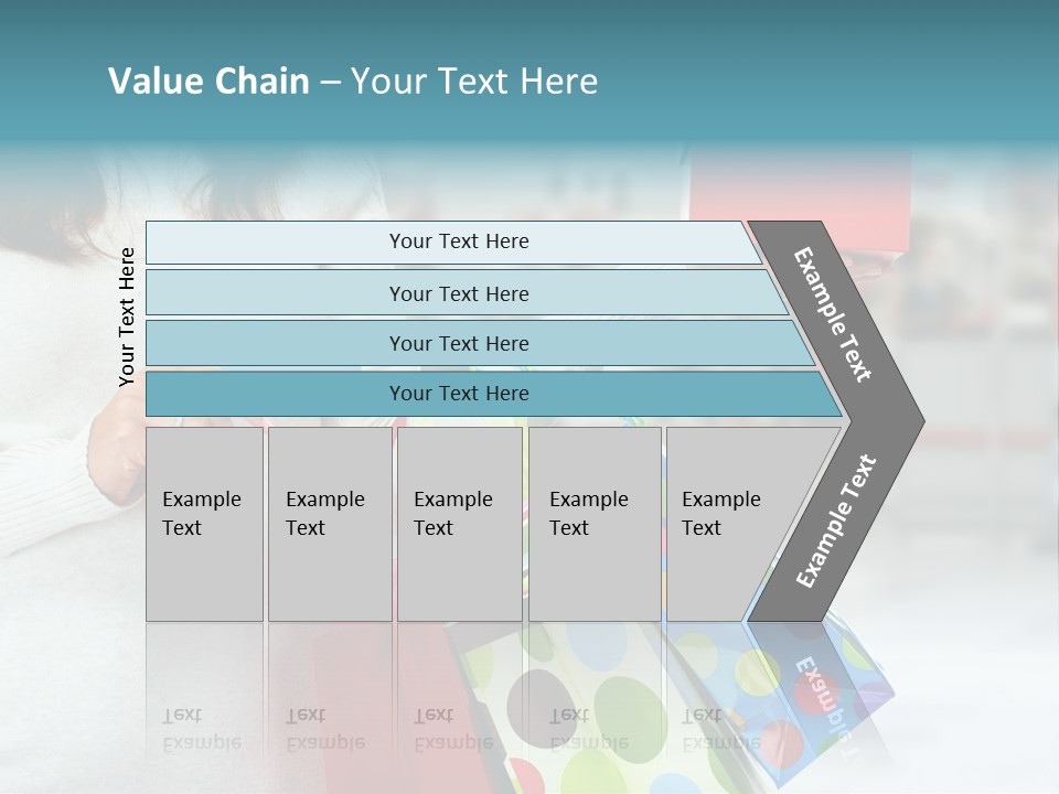 A Woman Holding Shopping Bags And A Credit Card PowerPoint Template