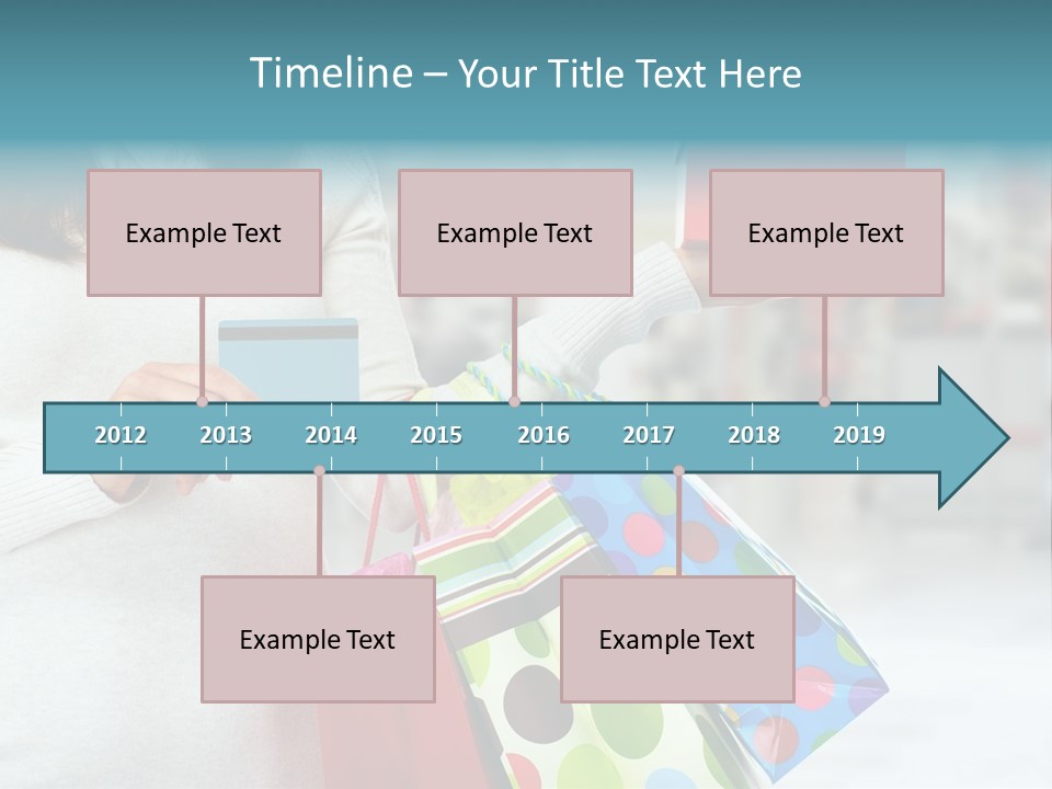 A Woman Holding Shopping Bags And A Credit Card PowerPoint Template