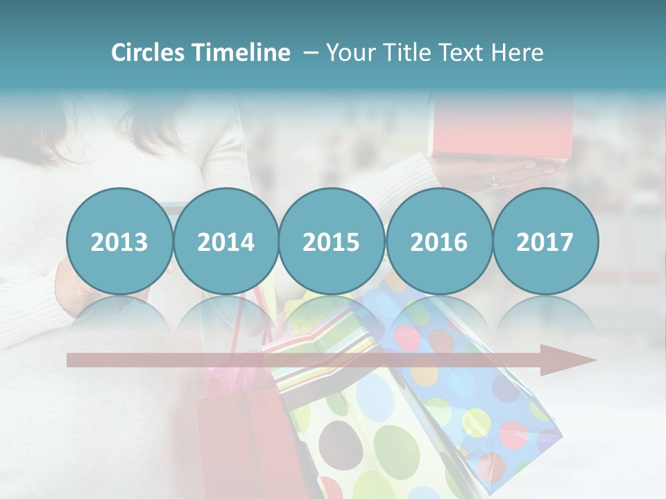 A Woman Holding Shopping Bags And A Credit Card PowerPoint Template