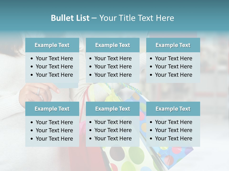 A Woman Holding Shopping Bags And A Credit Card PowerPoint Template