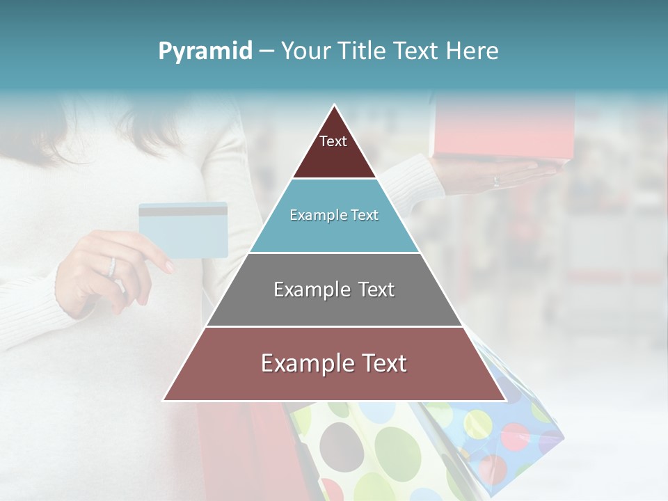 A Woman Holding Shopping Bags And A Credit Card PowerPoint Template