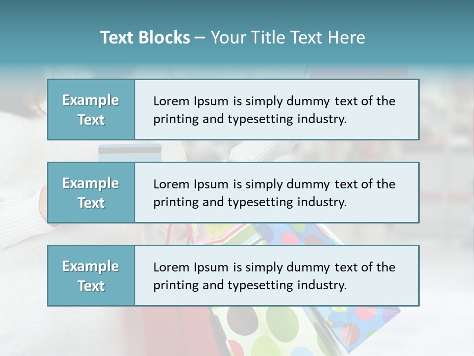 A Woman Holding Shopping Bags And A Credit Card PowerPoint Template