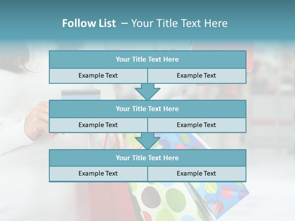 A Woman Holding Shopping Bags And A Credit Card PowerPoint Template