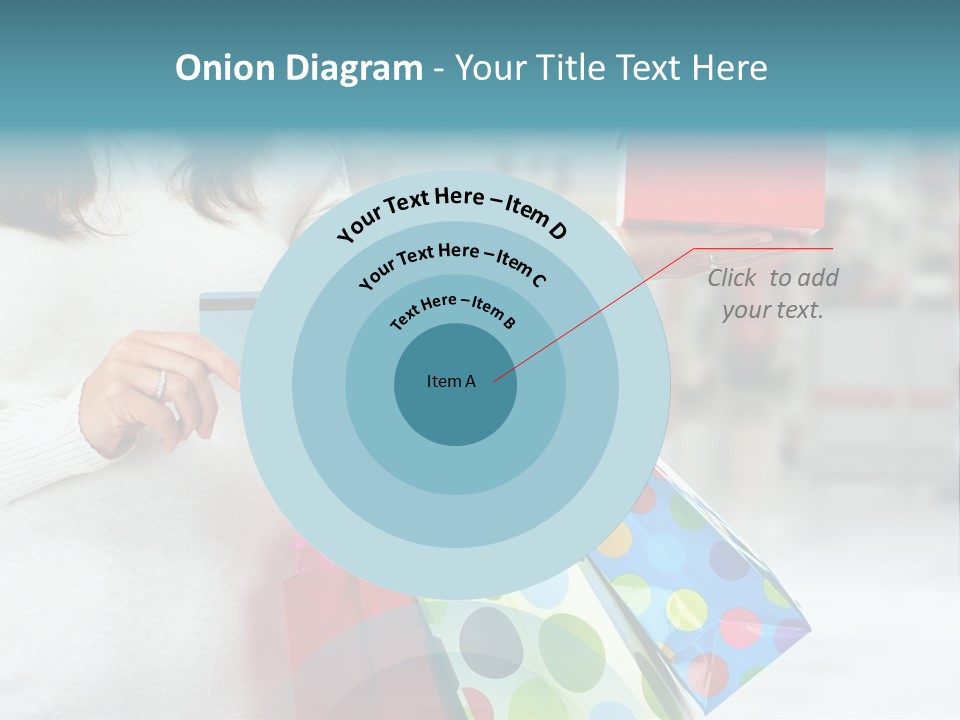 A Woman Holding Shopping Bags And A Credit Card PowerPoint Template