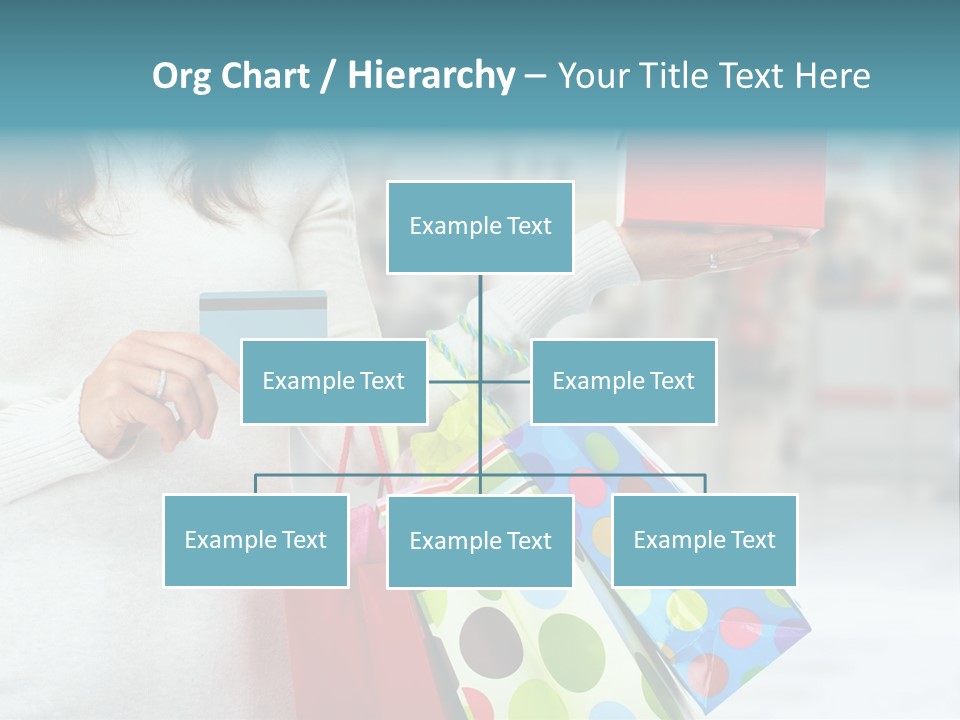 A Woman Holding Shopping Bags And A Credit Card PowerPoint Template