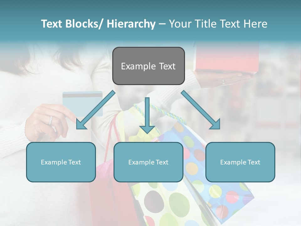 A Woman Holding Shopping Bags And A Credit Card PowerPoint Template