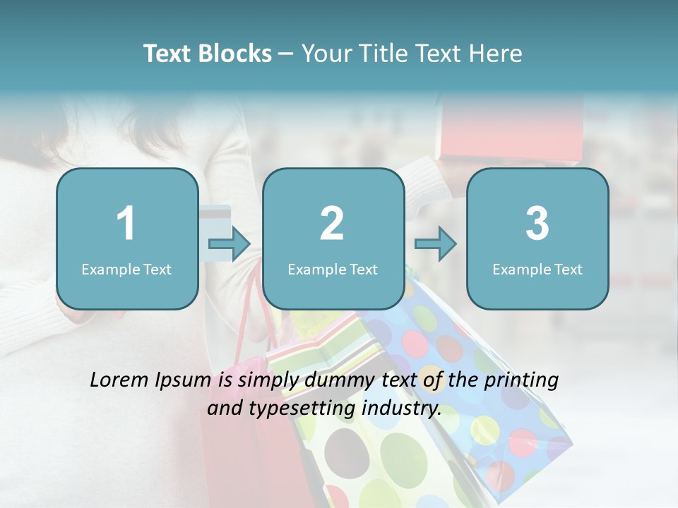 A Woman Holding Shopping Bags And A Credit Card PowerPoint Template