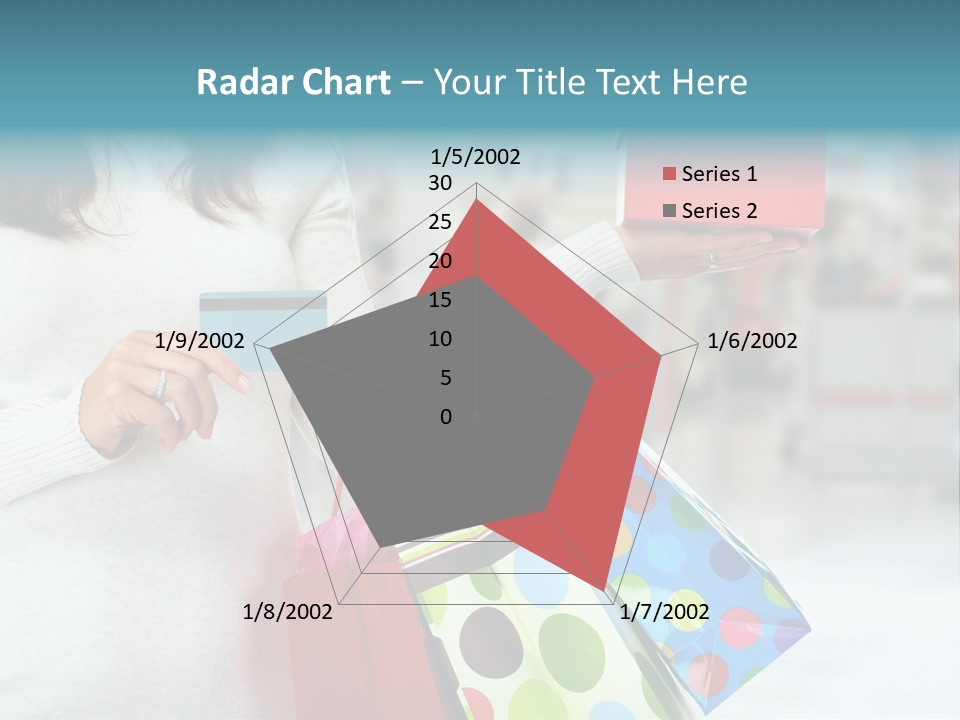 A Woman Holding Shopping Bags And A Credit Card PowerPoint Template