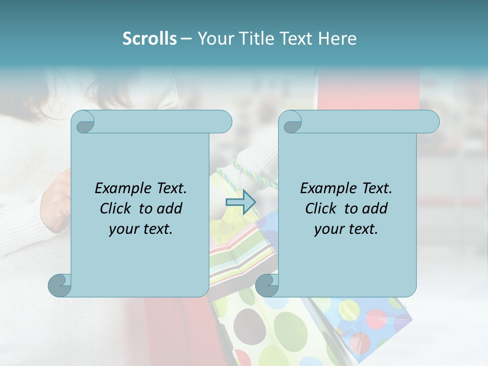 A Woman Holding Shopping Bags And A Credit Card PowerPoint Template