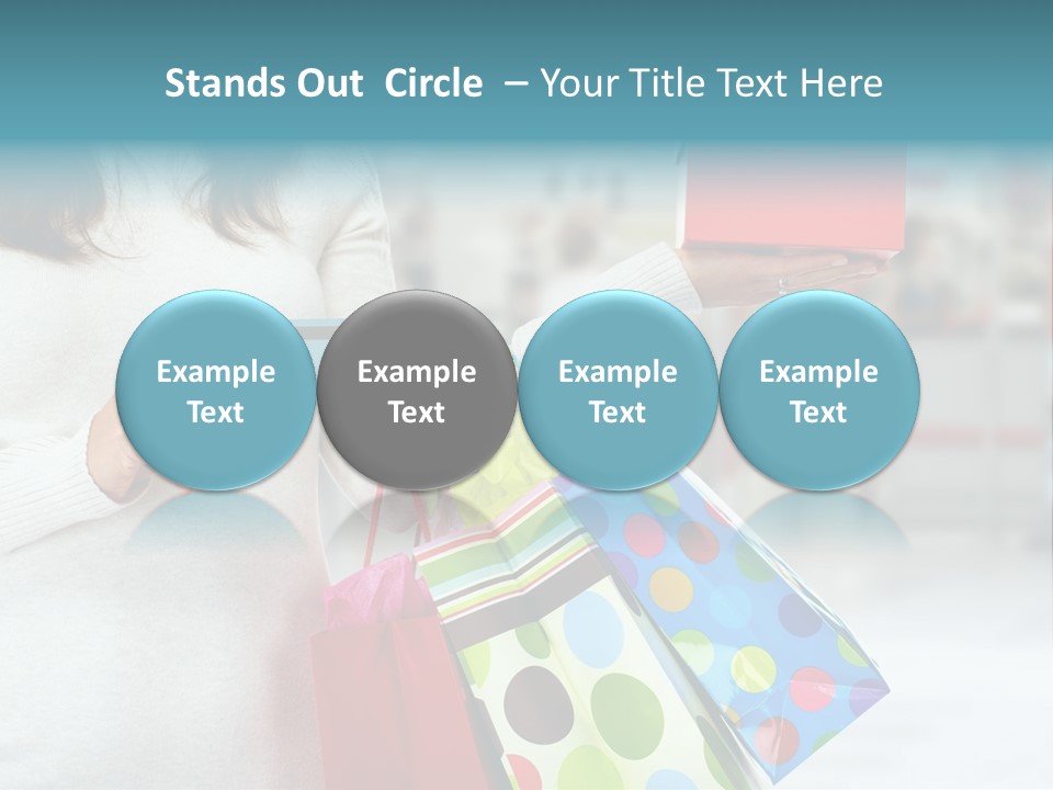 A Woman Holding Shopping Bags And A Credit Card PowerPoint Template