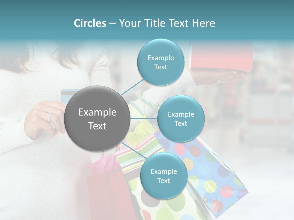 A Woman Holding Shopping Bags And A Credit Card PowerPoint Template