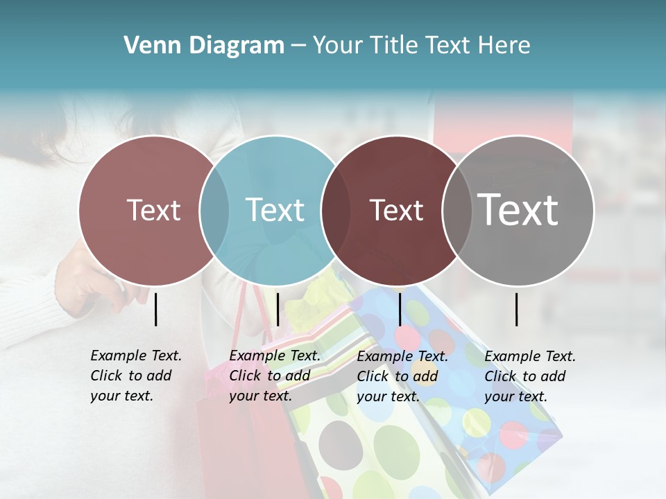 A Woman Holding Shopping Bags And A Credit Card PowerPoint Template