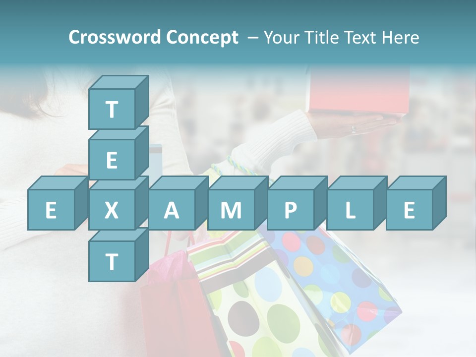 A Woman Holding Shopping Bags And A Credit Card PowerPoint Template