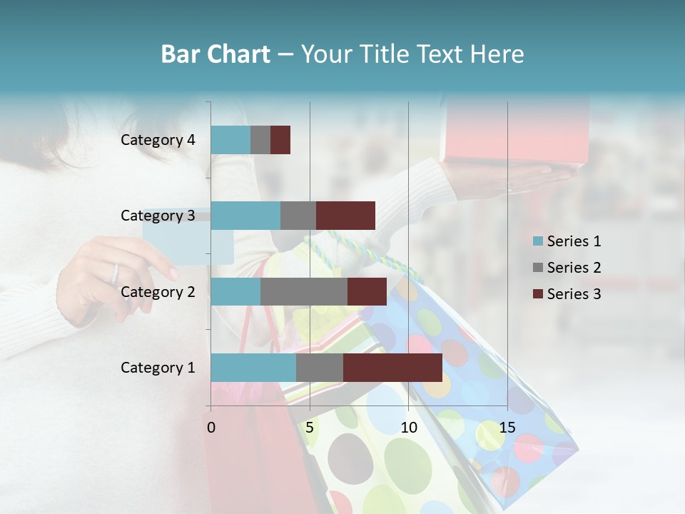 A Woman Holding Shopping Bags And A Credit Card PowerPoint Template