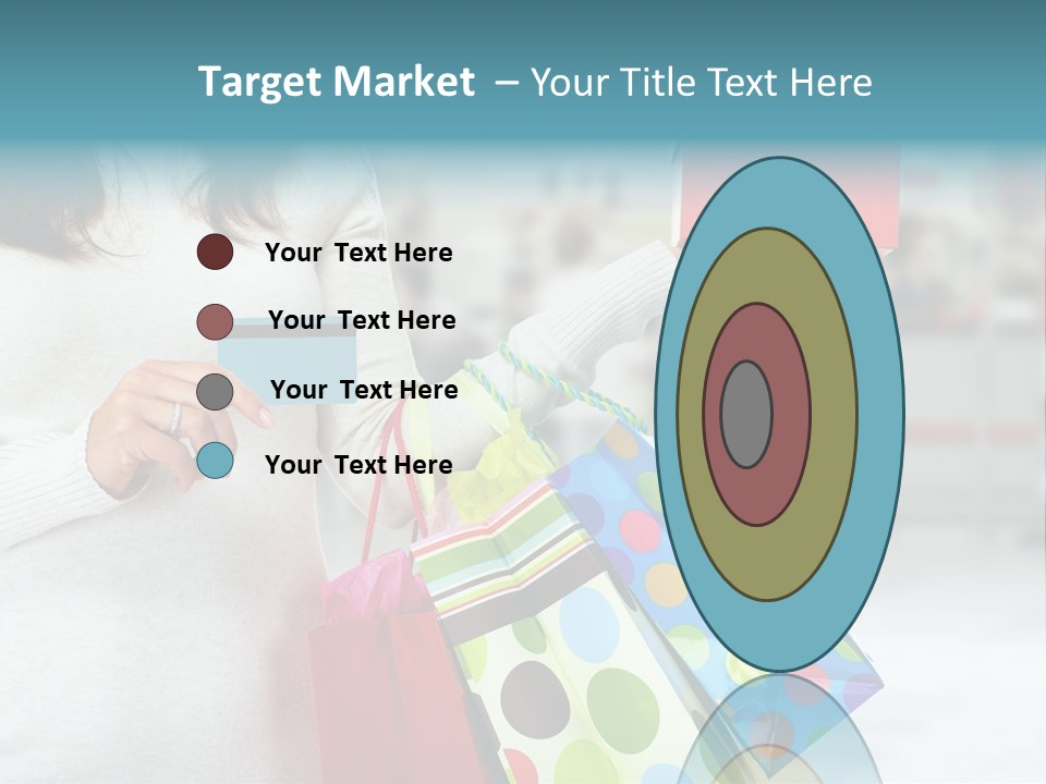 A Woman Holding Shopping Bags And A Credit Card PowerPoint Template