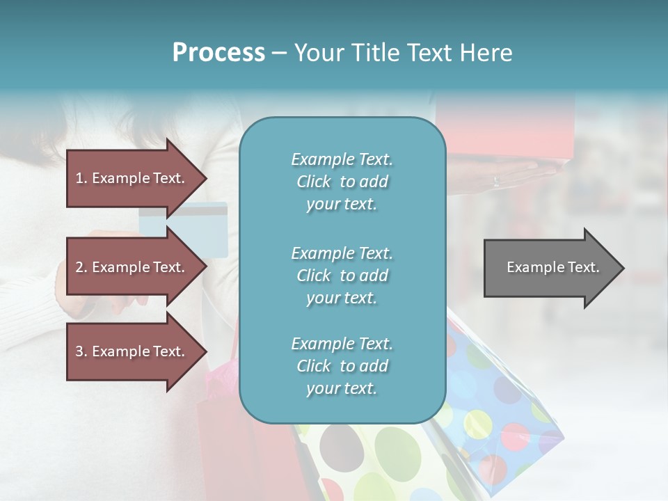 A Woman Holding Shopping Bags And A Credit Card PowerPoint Template