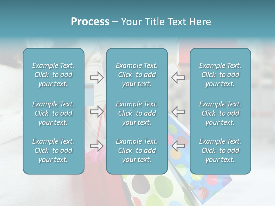 A Woman Holding Shopping Bags And A Credit Card PowerPoint Template