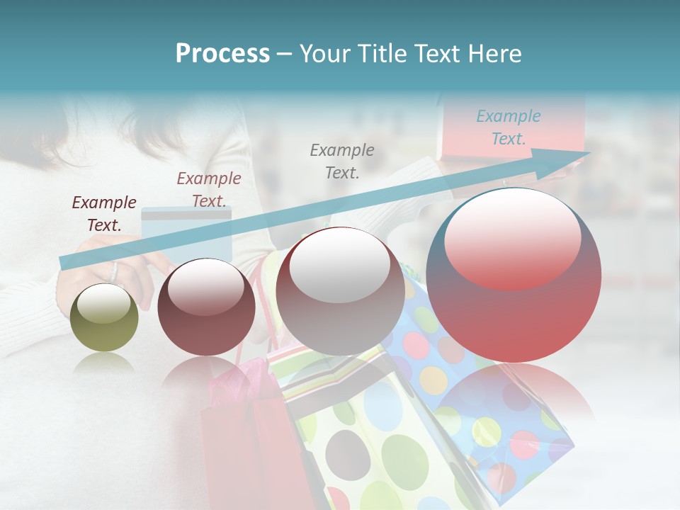 A Woman Holding Shopping Bags And A Credit Card PowerPoint Template