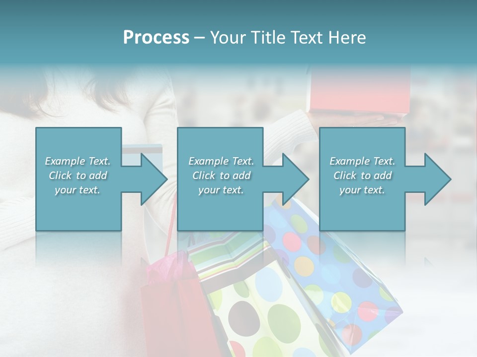 A Woman Holding Shopping Bags And A Credit Card PowerPoint Template