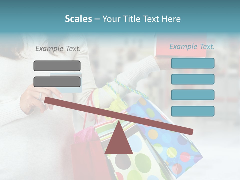 A Woman Holding Shopping Bags And A Credit Card PowerPoint Template