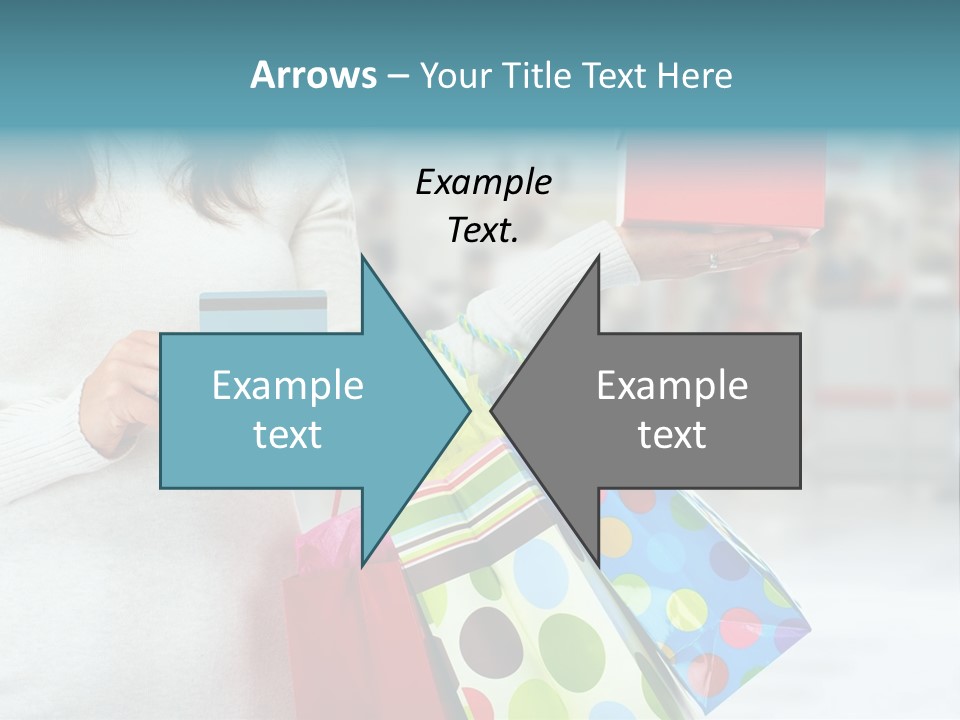 A Woman Holding Shopping Bags And A Credit Card PowerPoint Template