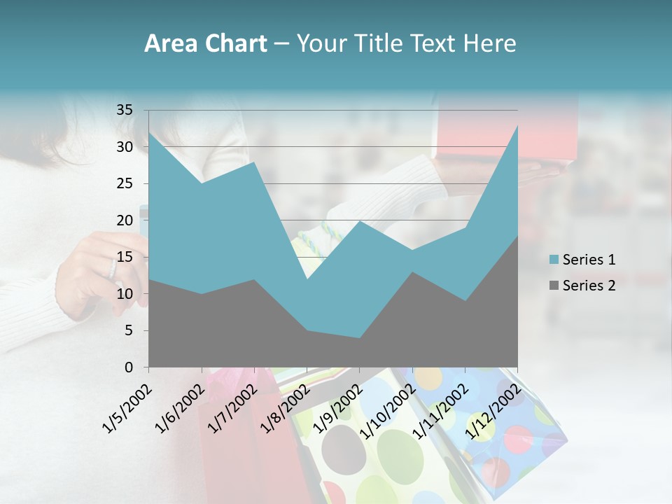 A Woman Holding Shopping Bags And A Credit Card PowerPoint Template