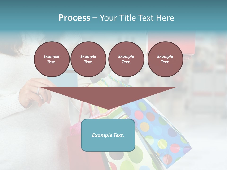 A Woman Holding Shopping Bags And A Credit Card PowerPoint Template