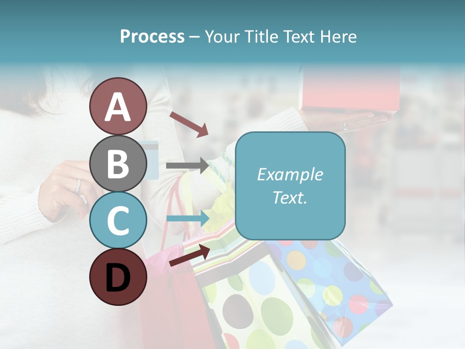 A Woman Holding Shopping Bags And A Credit Card PowerPoint Template