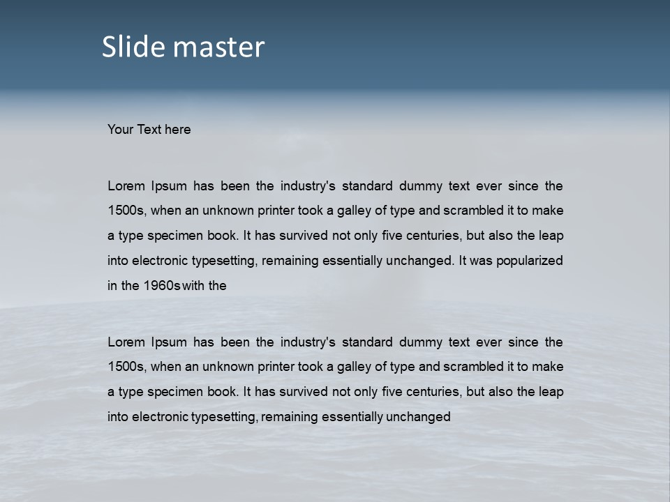 A Tornado Is Coming Out Of The Ocean PowerPoint Template