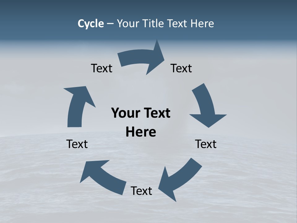 A Tornado Is Coming Out Of The Ocean PowerPoint Template