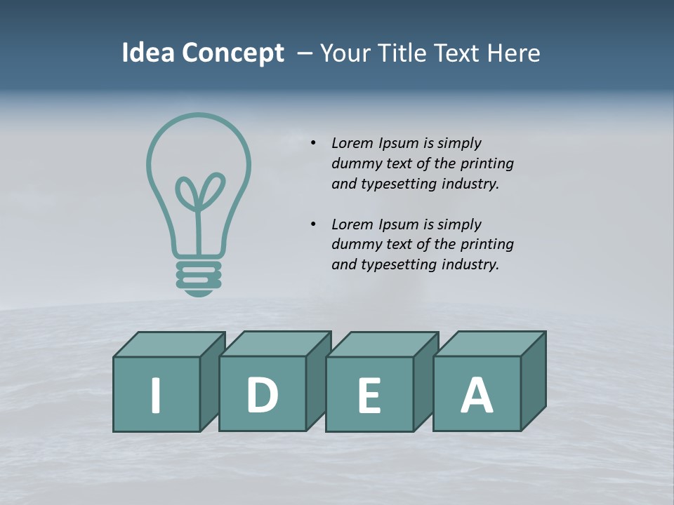 A Tornado Is Coming Out Of The Ocean PowerPoint Template