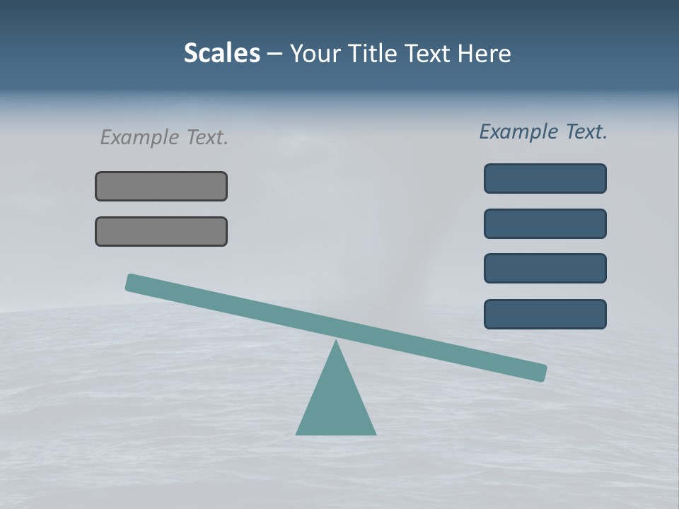 A Tornado Is Coming Out Of The Ocean PowerPoint Template