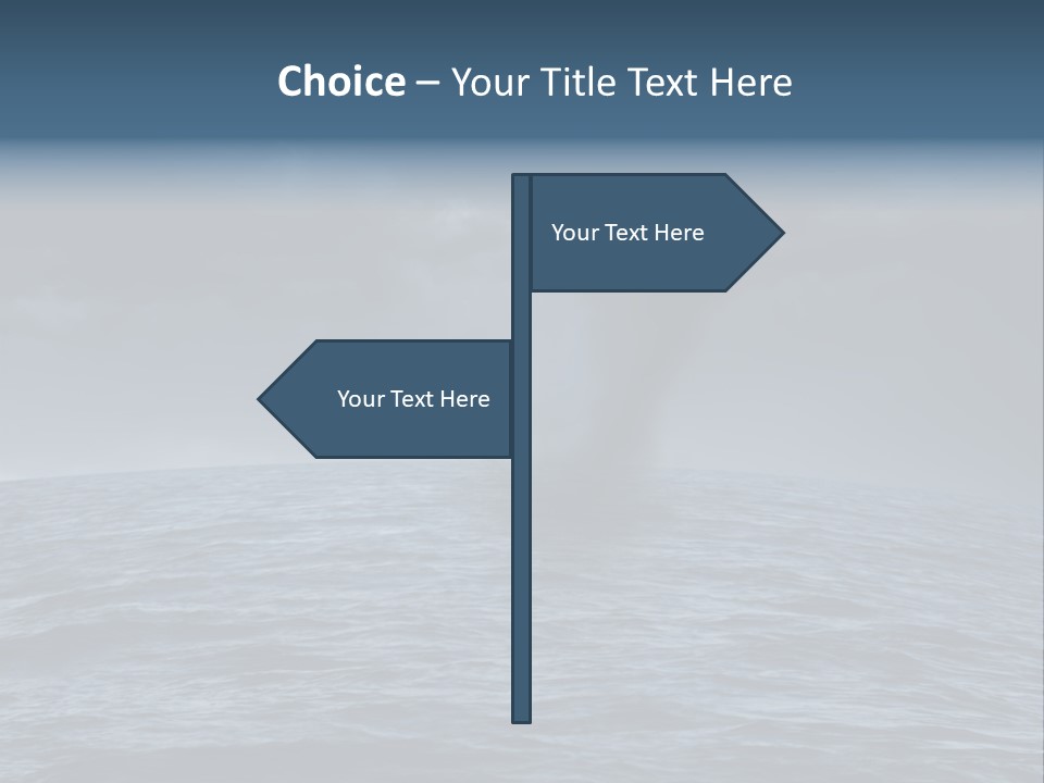 A Tornado Is Coming Out Of The Ocean PowerPoint Template