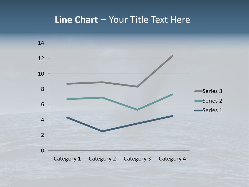 A Tornado Is Coming Out Of The Ocean PowerPoint Template