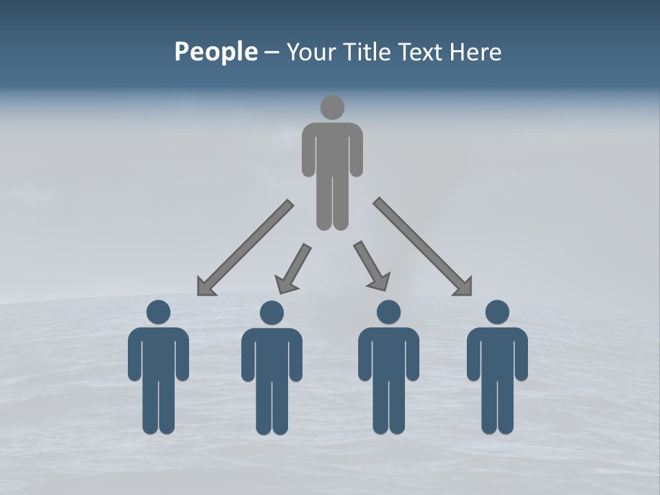 A Tornado Is Coming Out Of The Ocean PowerPoint Template